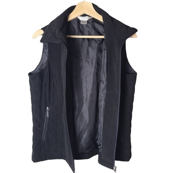 Allison Daley Petite black zip up sleeveless  vest - Picture 4 of 9